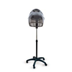 Secador de casco Aure negro con pie Secador de casco Aure negro con pie